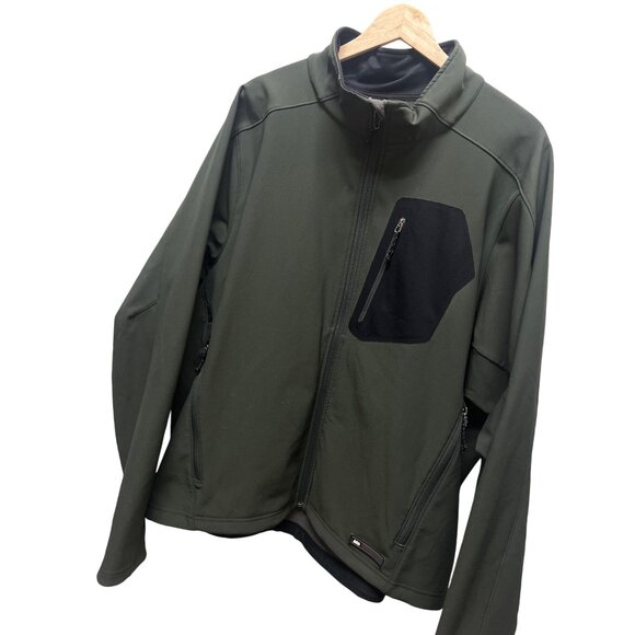 REI Green and Black Full Zip Softshell Outdoor Jacket - Picture 1 of 7